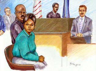 Artists Sketch of Theft Case